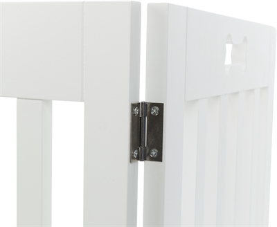 TRIXIE Hondenhek Afsluithek 3-panelen Inklapbaar | Gelakt MDF - Wit - 82-124x61 cm