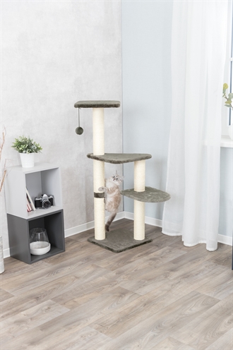 TRIXIE Krabpaal Altea Natuursisal, pluche plateaus, speeltje - Grijs - 40x40x117 cm