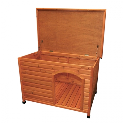 Trixie Natura niche pour chien Classic avec toit plat marron