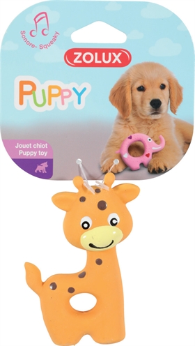 ZOLUX Puppyspeelgoed Latex Giraffe met pieper - Oranje - 7,5x3,5x10 cm