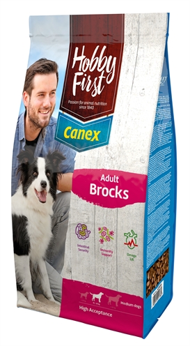 HOBBYFIRST CANEX Hondenvoer ADULT BROCKS Volledig uitgebalanceerd, 25% eiwit - 12 kg