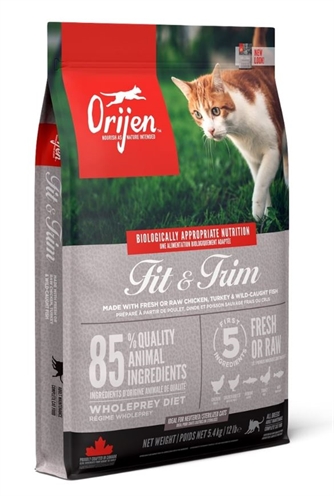 Orijen Whole Prey Fit & Trim Alle leeftijden kip kalkoen haring vis kattenvoer droog 5,4 kg