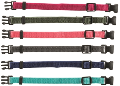 TRIXIE Puppy halsbandset 6-delig - Verstelbaar en nestmarkering, wennen aan halsband - Fuchsia/Grafiet/Indigo/Bosgroen/Koraal/Oceanblauw - 17-25 cm