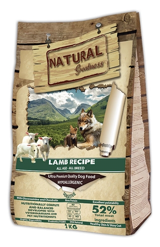 Natural Greatness Lamb Recipe Adult Agneau croquettes pour chien 2 kg