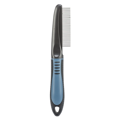 TRIXIE Vlooien- en stofkam - Handige vlooienverwijderaar met nauwkeurige metalen tanden - 21 cm