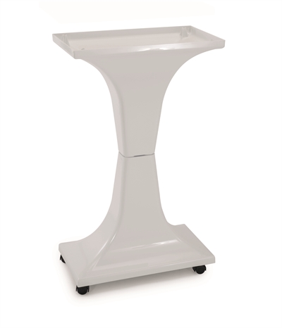 IMAC Vogelkooi Camilla Hoge onderbak met schuiflade, 5 voer-/drinkbakjes, dubbele deuren - Taupe/Wit - 50x30x57 cm