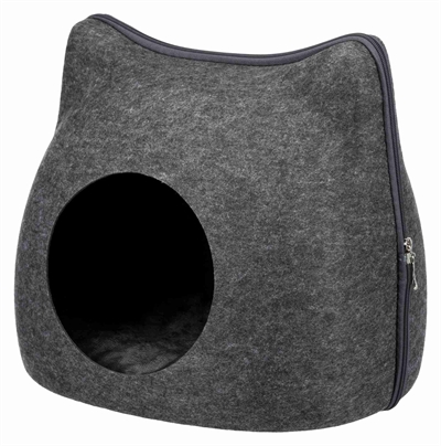 TRIXIE Kattenmand RELAX IGLO Kat Unieke kattenkopvorm, vormvast vilt & wasbaar pluche