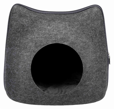 TRIXIE Kattenmand RELAX IGLO Kat Unieke kattenkopvorm, vormvast vilt & wasbaar pluche