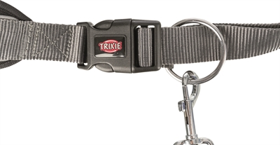 TRIXIE Buikriem met lijn Jogginglijn - Handsfree voor canicross, schokdemper & reflecterend - Grijs - 75-120 cm