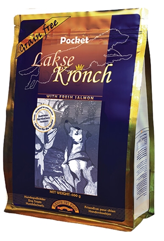 KRONCH Zalmsnacks Pockets 76% Zalm - Hoog eiwit & Omega-3/6 - Naturel - 600 g