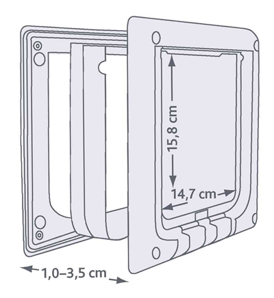 TRIXIE 4-WEG KATTENLUIK ELEKTROMAGNETISCH WIT