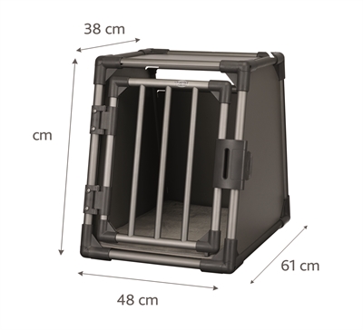 TRIXIE VERVOERSBOX ALUMINIUM GRAFIET
