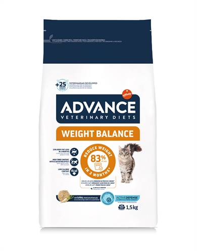 Advance Veterinary Diet Weight Balance dieetvoer kat droog 1.5 kg