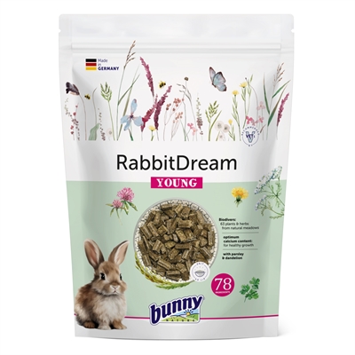 BUNNY NATURE Volledig konijnenvoer KONIJNENDROOM YOUNG 42 weideplanten voor junior konijnen (tot 6 maanden) - 4 kg