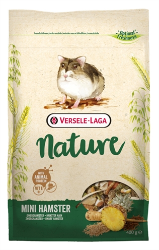 VERSELE-LAGA Dwerghamstervoer NATURE MINI HAMSTER Fruit & groenten, meelwormen, vitamine E - 400 g
