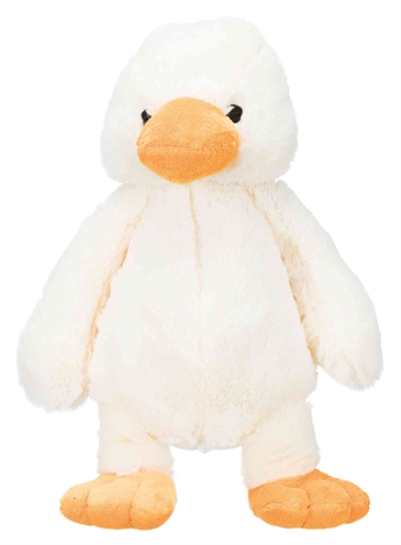 TRIXIE Pluche Eend Hondenspeelgoed Met Geluid Lange Nek - Wit - 38 cm