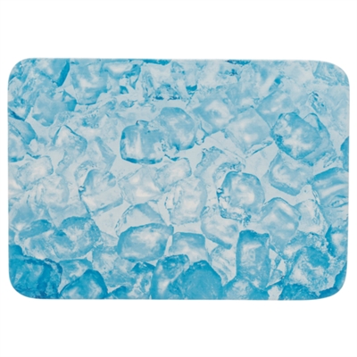TRIXIE Koelplaat Ijsblokjesmotief Keramische koelsteen voor konijnen & knaagdieren - Blauw - 28x20 cm