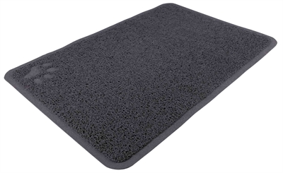 TRIXIE Schoonloopmat voor kattenbak Vangt kattengrit, slipvast, geschikt voor gevoelige katten - Antraciet - 60x40 cm