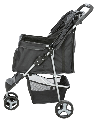 TRIXIE Hondenbuggy Compact licht en inklapbaar, ventilerend, 11 kg draaggewicht - Zwart - 80x47x100 cm