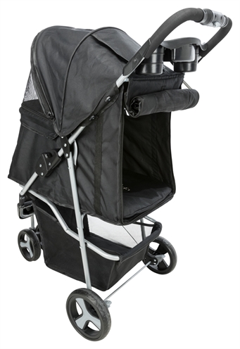 TRIXIE Hondenbuggy Compact licht en inklapbaar, ventilerend, 11 kg draaggewicht - Zwart - 80x47x100 cm