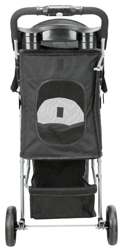 TRIXIE Hondenbuggy Compact licht en inklapbaar, ventilerend, 11 kg draaggewicht - Zwart - 80x47x100 cm