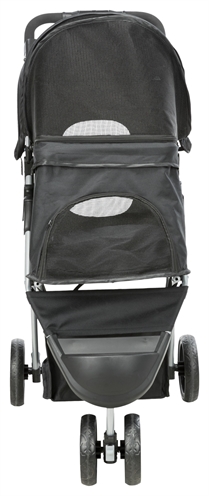 TRIXIE Hondenbuggy Compact licht en inklapbaar, ventilerend, 11 kg draaggewicht - Zwart - 80x47x100 cm