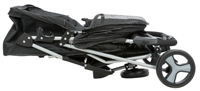 TRIXIE Hondenbuggy Compact licht en inklapbaar, ventilerend, 11 kg draaggewicht - Zwart - 80x47x100 cm