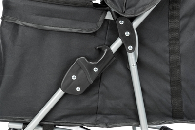 TRIXIE Hondenbuggy Compact licht en inklapbaar, ventilerend, 11 kg draaggewicht - Zwart - 80x47x100 cm