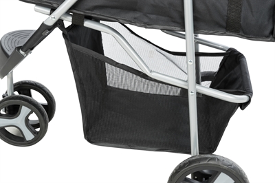 TRIXIE Hondenbuggy Compact licht en inklapbaar, ventilerend, 11 kg draaggewicht - Zwart - 80x47x100 cm