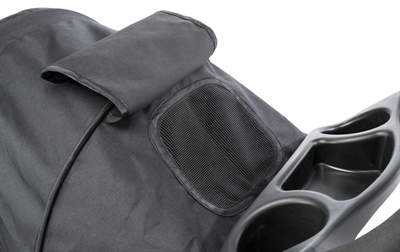 TRIXIE Hondenbuggy Compact licht en inklapbaar, ventilerend, 11 kg draaggewicht - Zwart - 80x47x100 cm