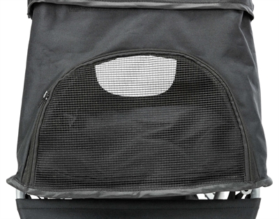 TRIXIE Hondenbuggy Compact licht en inklapbaar, ventilerend, 11 kg draaggewicht - Zwart - 80x47x100 cm