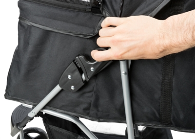 TRIXIE Hondenbuggy Compact licht en inklapbaar, ventilerend, 11 kg draaggewicht - Zwart - 80x47x100 cm