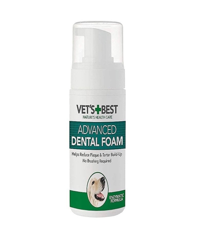 VETS BEST Tandfoam ADVANCED DENTAL FOAM Geen poetsen nodig - Vermindert tandplak en tandsteen - Pepermunt - 120 ml