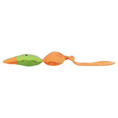 TRIXIE Hondenspeelgoed Eend Drijvend Met Geluid, Platte Vorm, Goed Zichtbaar - Oranje - 50 cm
