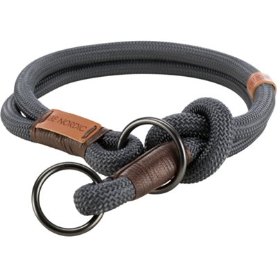 TRIXIE HALSBAND HOND BE NORDIC SLIP HALSBAND DONKERGRIJS / BRUIN