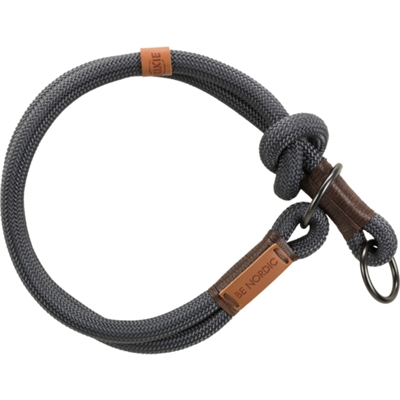 TRIXIE HALSBAND HOND BE NORDIC SLIP HALSBAND DONKERGRIJS / BRUIN