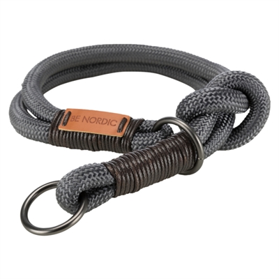 TRIXIE HALSBAND HOND BE NORDIC SLIP HALSBAND DONKERGRIJS / BRUIN