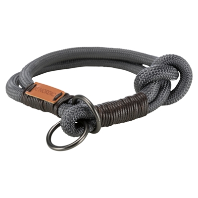 TRIXIE HALSBAND HOND BE NORDIC SLIP HALSBAND DONKERGRIJS / BRUIN