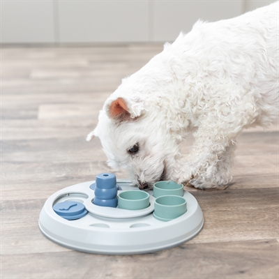 TRIXIE Intelligentiespel Flip & Fun Bordspel voor hond Schuifdeksels, Kegel (instelbare moeilijkheid), Antislip - Multikleur - 23x23 cm