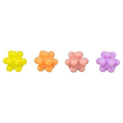 TRIXIE Noppenballen Rubber Atoomvormige noppenbal voor katten - Assorti - 3,5 cm (4 st)