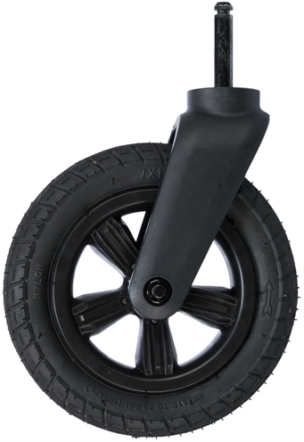 TRIXIE Frontwiel voor fietskar 12794/12796/12798 Opvouwbaar, afgeveerd & 360° zwenkbaar - Grijs - Luchtband