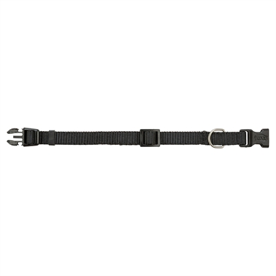 TRIXIE Halsband Premium Traploos verstelbaar & kliksluiting - Zwart - 35-55x2 cm