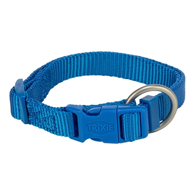 TRIXIE Halsband Hond Premium Royal verstelbaar, kliksluiting, nylon - Blauw - 35-55x2 cm