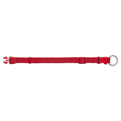 TRIXIE Halsband Premium traploos verstelbaar kliksluiting helder nylon - Rood - 35-55x2 cm