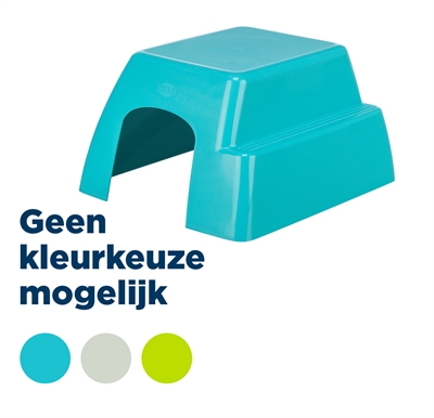 TRIXIE Knaagdierhuis Cavia Kunststof speels model met afgeronde ingang - Assorti - 26x23x15 cm
