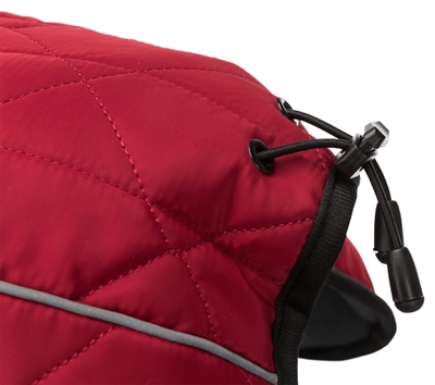TRIXIE Hondenjas Minot - Gewatteerd fleece, waterdichte ritssluitingen, reflecterend - Rood - Rug 40 cm (Buik 40–64 cm)