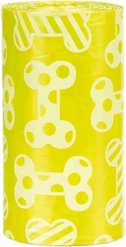 TRIXIE Poepzakjes Met citroengeur - Past in alle dispensers | Geprint - 4x20 st (80 zakjes)
