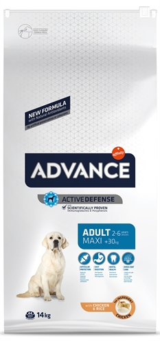 ADVANCE Hondenvoer MAXI ADULT Grote rassen, makkelijk verteerbaar (kip & rijst), taurine - Kip - 14 kg