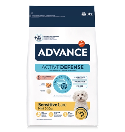 ADVANCE Hondenvoer MINI SENSITIVE Monoproteïne zalm, licht verteerbaar, ondersteunt huid & vacht -