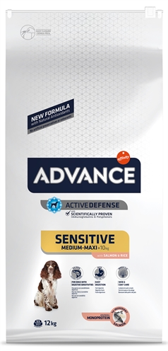 ADVANCE Hondenvoer Sensitive Salmon/Rice Eén eiwit (zalm) & rijst voor gevoelige maag en huid - N.v.t. - 12 kg